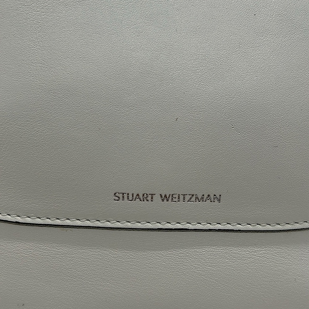 Stuart Weitzman NWT Off White Calf Leather Small Dorian Crossbody Bag Purse 🌸🌸 - Picture 3 of 12